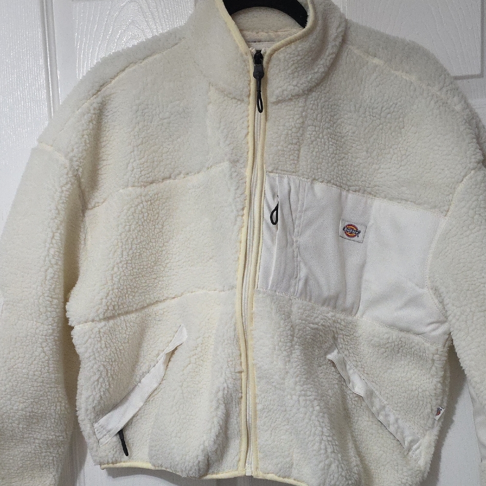 Dickies White Sherpa Fleece Jacket